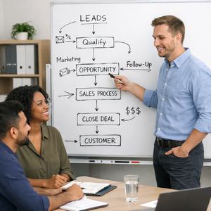 Three People Discussing Business in a Professional Setting-1-1