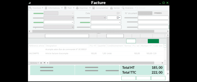 image sage commerciale(Affichage du Total TTC en pied de document)